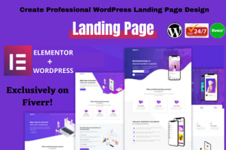 create a wordpress landing page, sales funnel, or squeeze