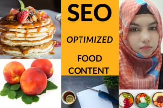 write SEO optimized, plagiarism free food content for your blog