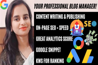 be your exclusive blog manager and freelance writer with SEO tactics