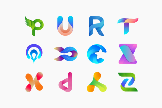 design modern 3d, abstract, golden ratio letter logo