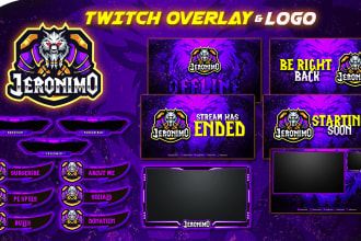 design logo and professional twitch overlay package