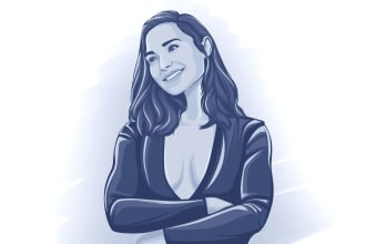draw vector cartoon portrait from your photo