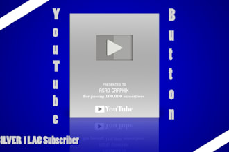 create gold youtube button design