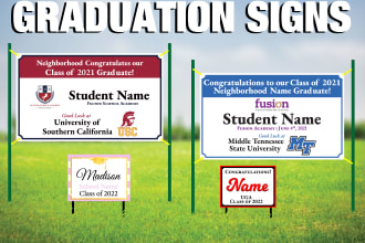 design your graduation yard sign or banner