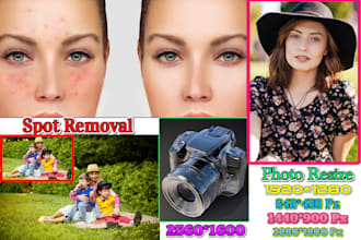 photo resize, retouch, crop picture, photo enhance in an organic way