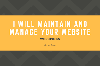 manage or maintain your website