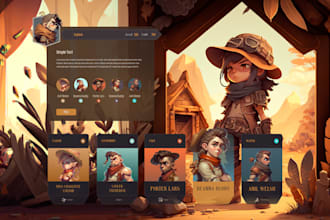 design a modern UI UX for games