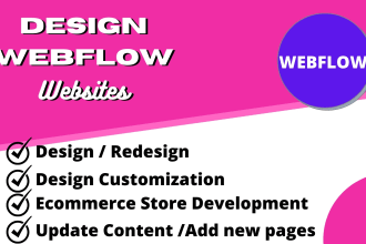 create webflow website design or webflow business website