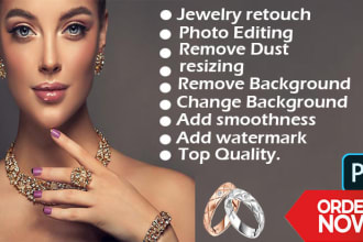 retouch high quality jewelry product and photo editing