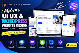 modern UI UX website and landing page design