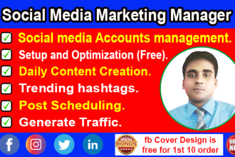 be your professional social media marketing manager, content creator