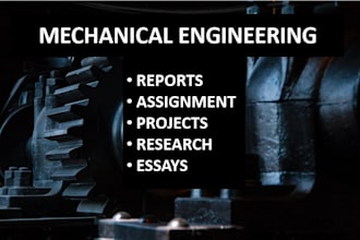 assist you in mechanical engineering report writing