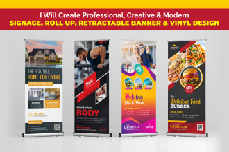 design signage exhibition banner retractable rollup popup and vinyl
