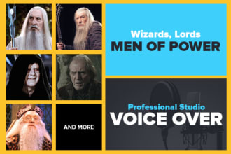 be your male voice actor as an old man, wizard or lord