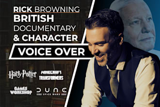 be your british documentary or character voice actor