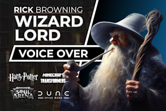 be your male voice actor as an old man, wizard or lord