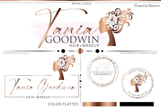 do feminine beauty salon,eyelashes hair, ,cosmetic logo