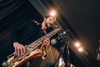 record pro level saxophone for your project within 12 hrs