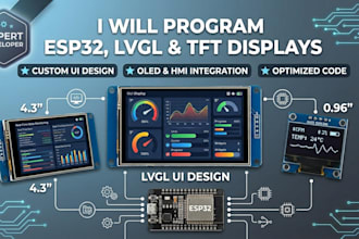 program esp32 lvgl, tft, oled, and hmi displays for your project
