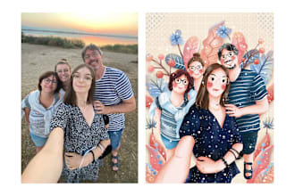 turn your family memories into a stunning portrait