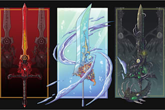 draw any concept, item, fantasy, armor, mecha weapon