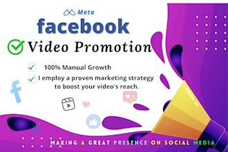 do organic facebook video promotion and marketing