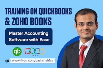 provide you training on quick books or zoho books