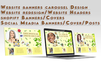 design social media and website banners, headers, shopify slider and hero image