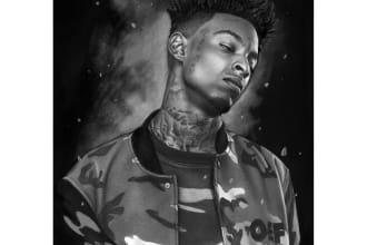 draw a dark portrait based of your photo