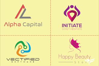 do modern business logo with copyrights