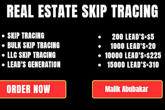 do real estate cold calling skip tracing and lead generation