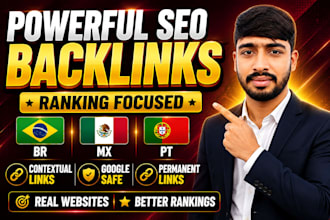 do manual high authority SEO backlinks link building for brazil mexico portugal