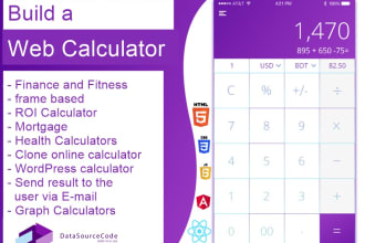 create calculator in javascript angular react vuejs and nodejs
