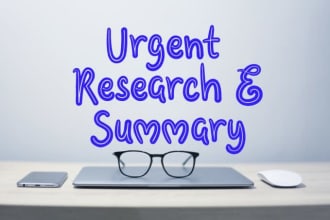 assist with urgent research, summaries, articles
