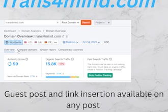 guest post and link building on any post on trans4mind
