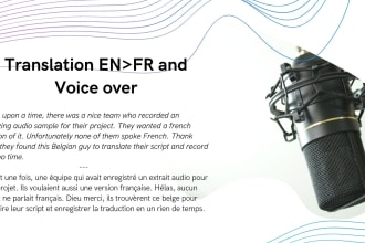 translate into french and record voice over