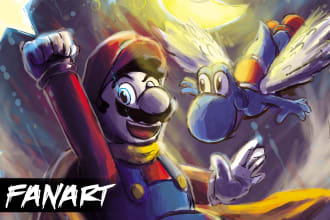 make video game illustrations