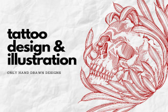 make an engraving tattoo design, engraving illustration