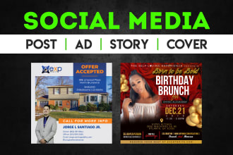 design stunning social media posts, ads, stories, and covers
