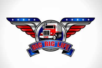 do elegant van, truck, lorry, logistic logo for your business