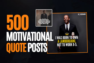 design 500 motivational inspirational quotes for instagram
