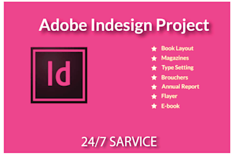 do professional adobe indesign project