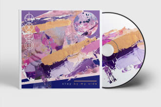 create unique abstract album cover in retro aesthetics