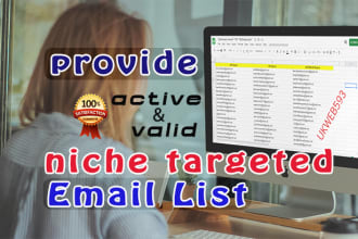 collect email list on any targeted niche and verified