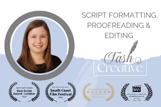 format, proofread, and edit your script or screenplay