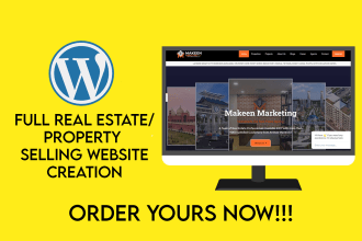 create a real estate property selling website