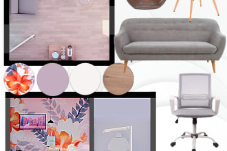 give a decorating plan and shopping list for you