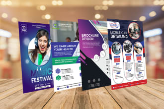 design business, medical, music, sport, dental, church flyer and brochure