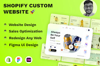 do professional shopify website design and shopify website redesign