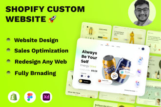 develop, redesign and customize branded shopify website